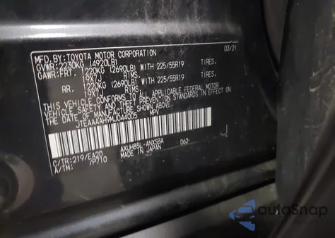 2021 Toyota Venza Limited from USA, damaged, VIN JTEAAAAH9MJ044005